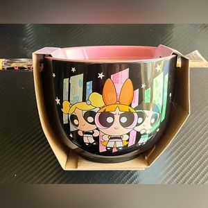 The Powerpuff Girls Panel Portraits 20oz Ramen Bowl/w Chopsticks New in Package